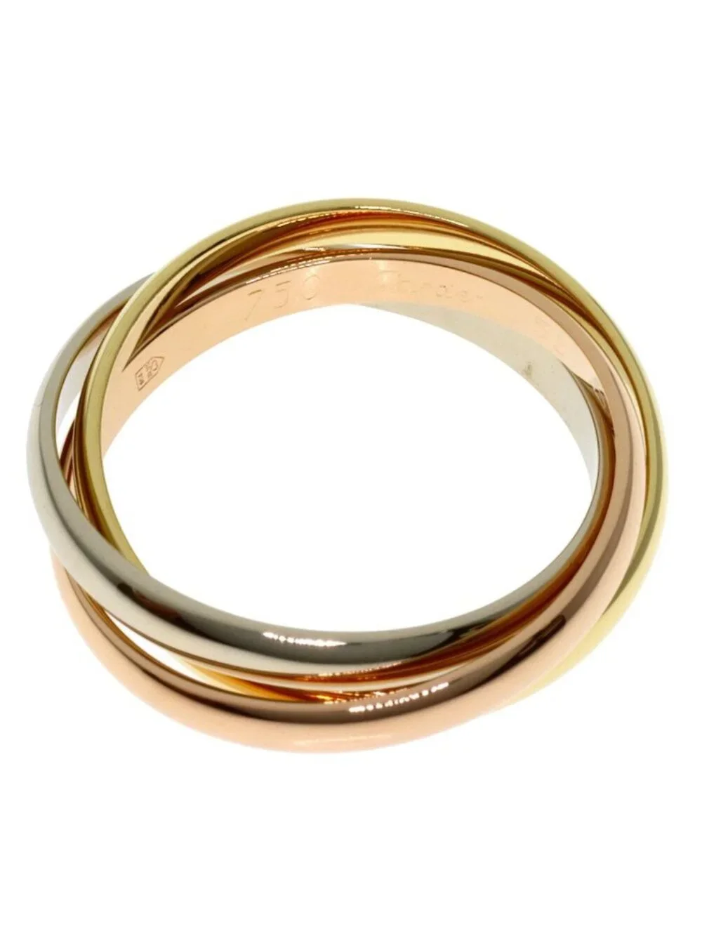 Cartier Trinity SM 52 Ring 18k Yellow Gold 18k Pink White